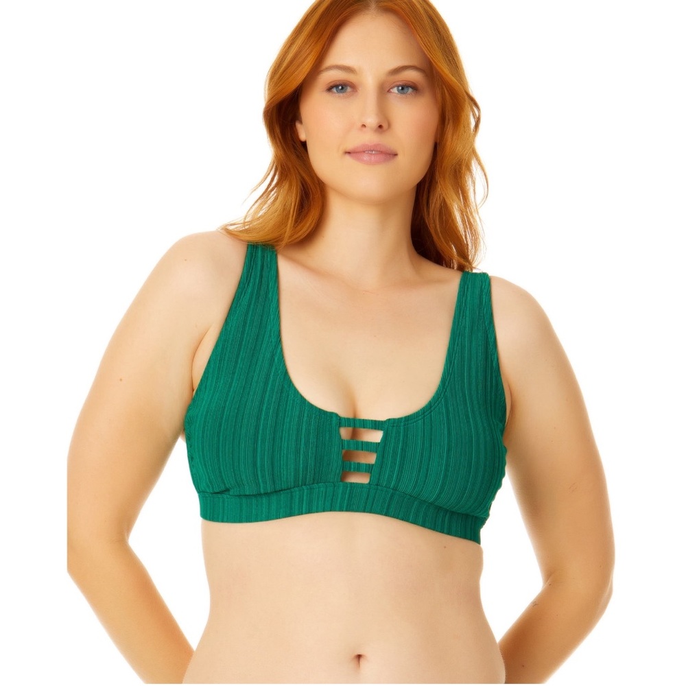 Time And Tru Ribbed Cutout Swim Top size xl